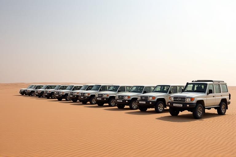 हमारे शक्तिशाली 4x4 वाहनों का बेड़ा